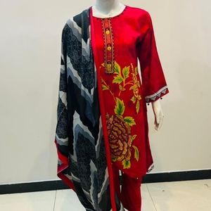 Pakistani shalwar kameez stitched with dupatta Zara meer linen medium